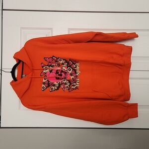 Orange Hooded Sweatshirt